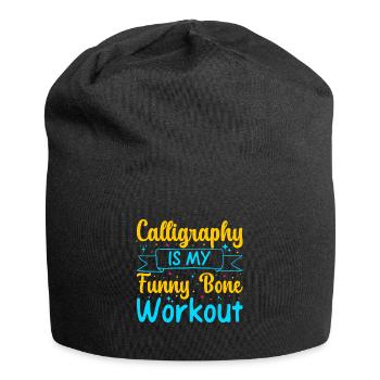 Cool Artist Calligraphy Is My Workout Painter Gift - Jersey-Beanie - Schwarz - Vorne