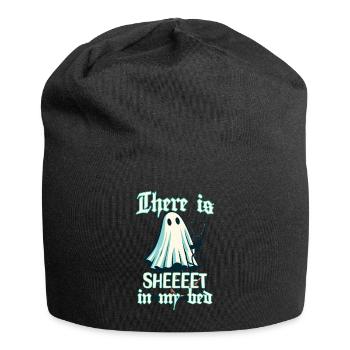 Drôles de fantômes disant dans mon lit Halloween - Bonnet en jersey - noir - Devant