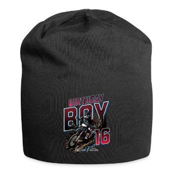 16e anniversaire de motocross - Bonnet en jersey - noir - Devant