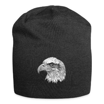 Pygargue à tête blanche Weißkopfseeadler - Bonnet en jersey - charbon - Devant