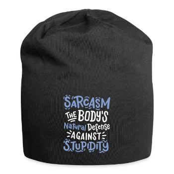 Sarkasmus sarkastischer Spruch - Jersey-Beanie - Schwarz - Vorne