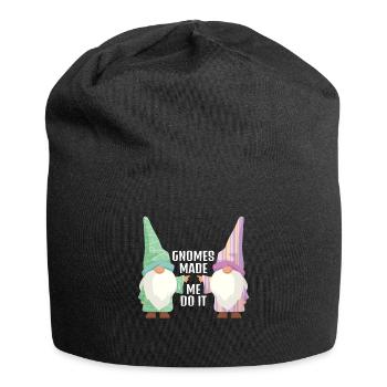 Les gnomes m’ont fait le faire Gnome de jardin - Bonnet en jersey - noir - Devant