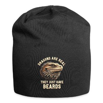 Bearded Dragon Bartagame - Jersey Beanie - black - Front