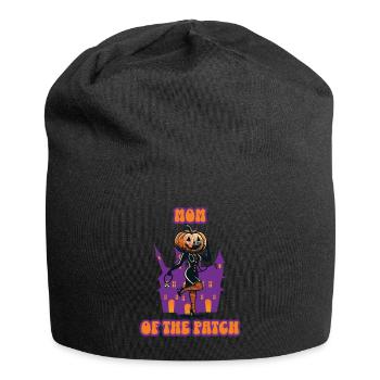 Maman du champ de citrouilles dicton amusant - Bonnet en jersey - noir - Devant