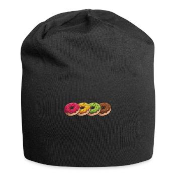 Donut Regenbogen Donut glasiert Maker Liebhaber Donut - Jersey-Beanie - Schwarz - Vorne