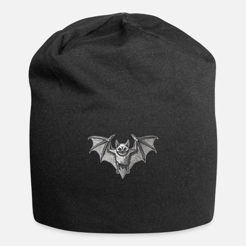 Bat Fledermäuse Fledermaus - Jersey-Beanie - Schwarz