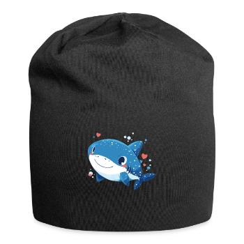 Whale Shark Walhaie Walhai - Jersey-Beanie - Schwarz - Vorne