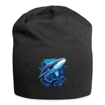 Whale Shark Walhaie Walhai - Jersey-Beanie - Schwarz - Vorne
