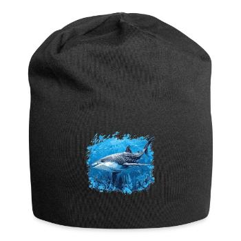 Whale Shark Walhaie Walhai - Jersey-Beanie - Schwarz - Vorne