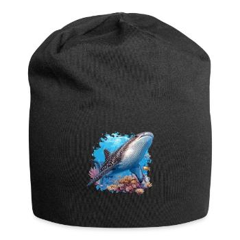Whale Shark Walhaie Walhai - Jersey-Beanie - Schwarz - Vorne