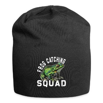 Frogs Catch Frog Hunter Frog Catcher - Jersey Beanie - black - Front