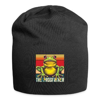 Frogs Catch Frog Hunter Frog Catcher - Jersey Beanie - black - Front