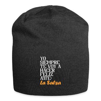 Salsa Dancing Cuba Dance Latino Dance Class Gift - Jersey Beanie - charcoal grey - Front