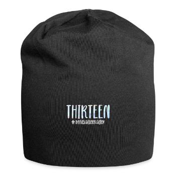 Teenager Teenie Teen Teens Teeny Geschenk - Jersey-Beanie - Schwarz - Vorne