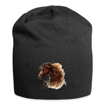 Majestic horse galloping - Jersey Beanie - black - Front