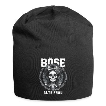 Motorrad Biker Lady Sarkasmus Böse alte Frau - Jersey-Beanie - Schwarz - Vorne