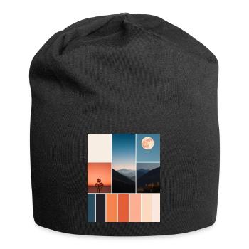 Montagnes - Bonnet en jersey - noir - Devant