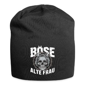 Motorrad Biker Lady Sarkasmus Böse alte Frau - Jersey-Beanie - Schwarz - Vorne