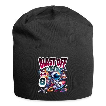 Astronaute 8e anniversaire Espace - Bonnet en jersey - noir - Devant