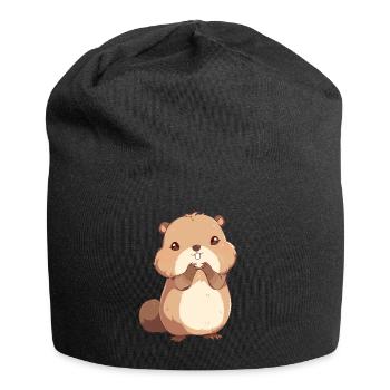 Beaver Biber - Bonnet en jersey - noir - Devant