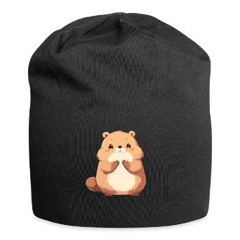 Beaver Biber - Bonnet en jersey - noir - Devant