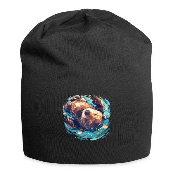 Beaver Biber - Bonnet en jersey - noir - Devant
