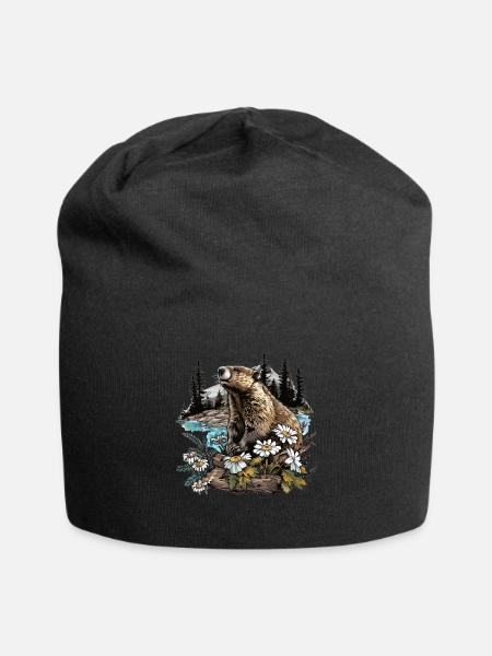 Beaver Biber - Jersey-Beanie - Schwarz