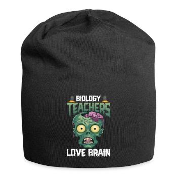 Halloween biology teacher love brains - Jersey Beanie - black - Front