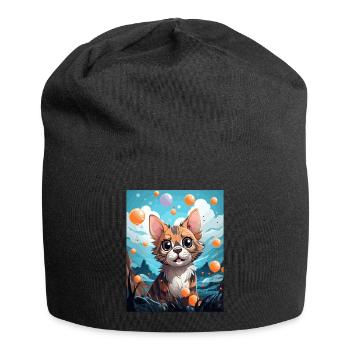 Chat du Bengale - Bonnet en jersey - noir - Devant