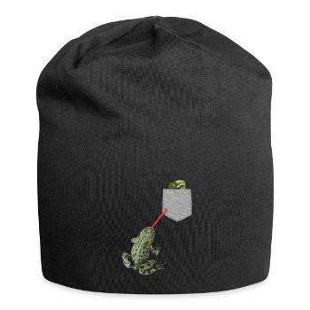 Langue de grenouille atteignant le têtard dans votre poche - Bonnet en jersey - noir - Devant