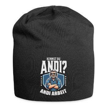 Handwerker Andi Arbeit Geschenk Sprüche Lustig - Jersey-Beanie - Schwarz - Vorne