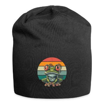 Frogs Catch Frog Hunter Frog Catcher - Jersey Beanie - black - Front