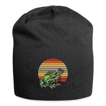 Frogs Catch Frog Hunter Frog Catcher - Jersey Beanie - black - Front