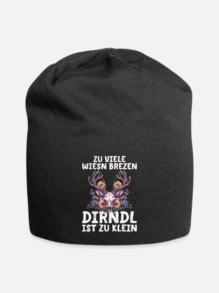 Mein Dirndl passt nicht mehr Ersatzdirndl - Jersey-Beanie - Schwarz