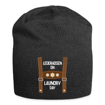 Aujourd’hui sans lederhosen Costume de remplacement hommes - Bonnet en jersey - charbon - Devant