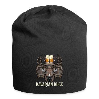 Bavarian Buck Bayern Bayrisch - Jersey-Beanie - Schwarz - Vorne