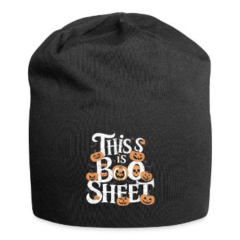 Halloween Costume Zombie Pumpkin Blood Spirit Party - Jersey Beanie - black - Front