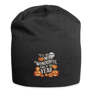 Halloween Costume Zombie Pumpkin Blood Spirit Party - Jersey Beanie - black - Front