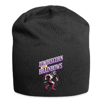 Zombie Einhorn Lustiger Halloween Spruch - Jersey-Beanie - Schwarz - Vorne