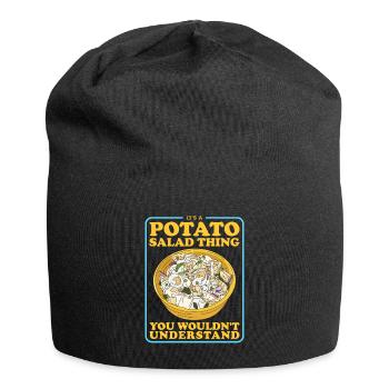Salade de pommes de terre Härdöpfelsalat Cadeau - Bonnet en jersey - noir - Devant