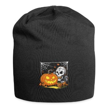 Halloween Costume Zombie Pumpkin Blood Spirit Party - Jersey Beanie - black - Front