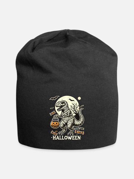 Lustige T-Rex Mumie Liebt Süßigkeiten - Jersey-Beanie - Schwarz