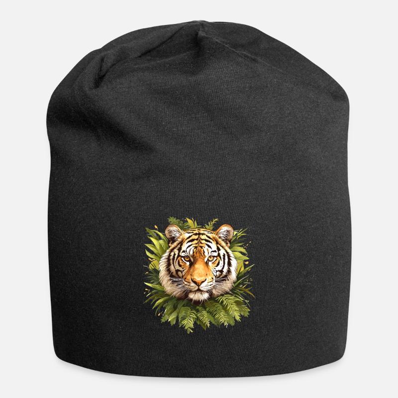 Tiger - Jersey-Beanie - Schwarz