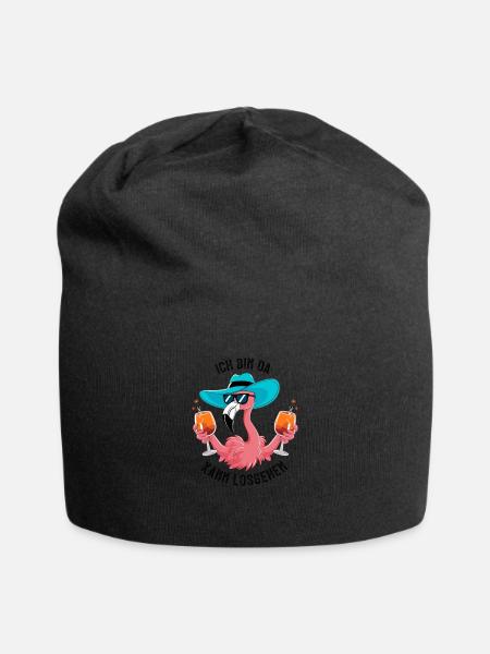 Karneval Festival Fasching Flamingo Kostüm - Jersey-Beanie - Schwarz