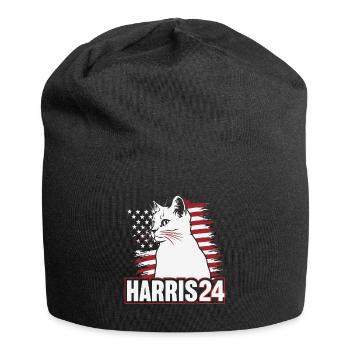 Kamala Harris 24 Cat Lady Supporter - Jersey-Beanie - Schwarz - Vorne