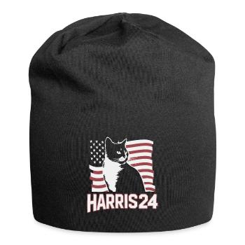 Kamala Harris 24 Cat Lady Supporter - Jersey-Beanie - Schwarz - Vorne