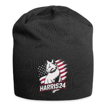 Kamala Harris 24 Cat Lady Supporter - Jersey-Beanie - Schwarz - Vorne