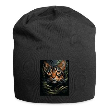 Bengal Cat - Jersey Beanie - black - Front