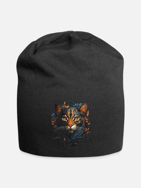 Bengal Katze - Jersey-Beanie - Schwarz