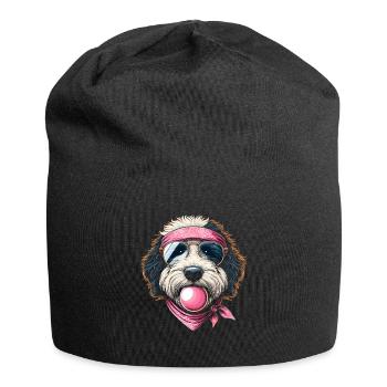 Bernedoodle Chien - Bonnet en jersey - noir - Devant